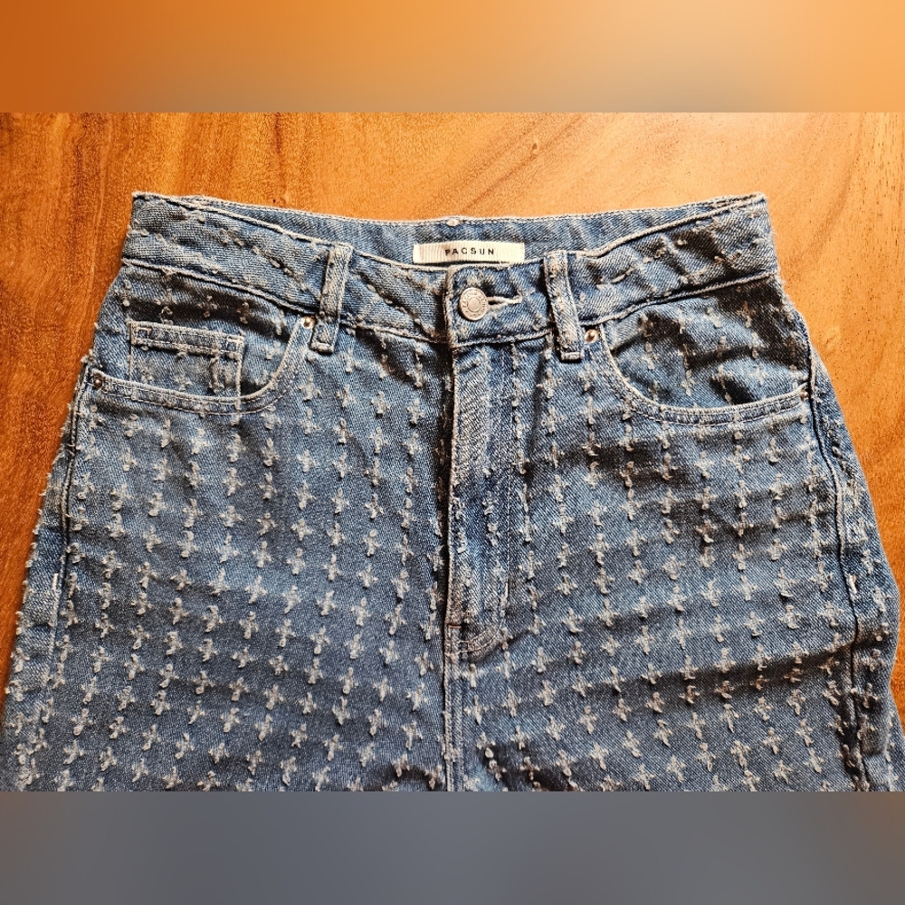 Pacsun Medium Blue Distressed 90s Boyfriend Jeans Women's Size 27 - Picture 5 of 14